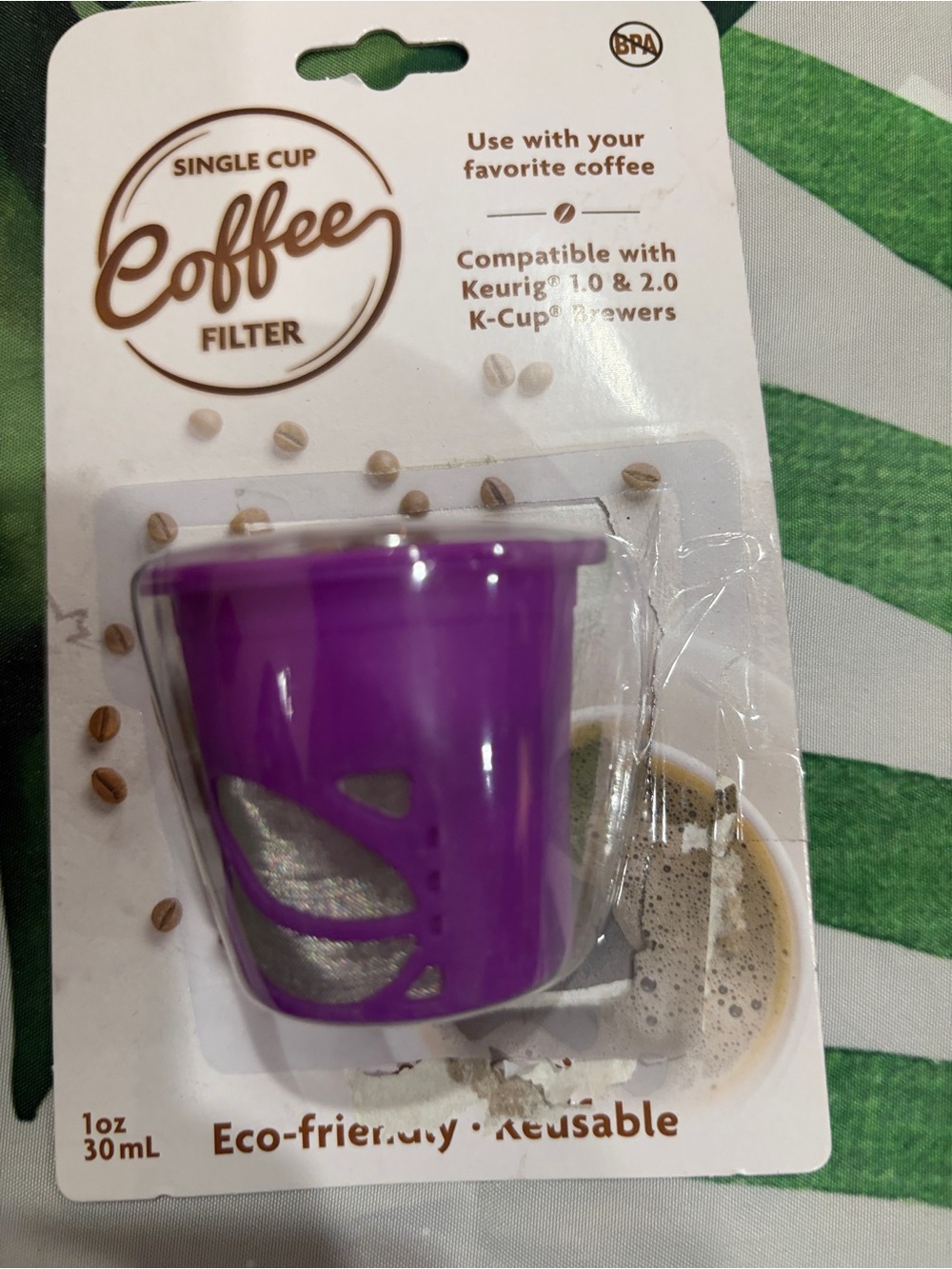 Single Cup Reusable Coffee Filter - Purple